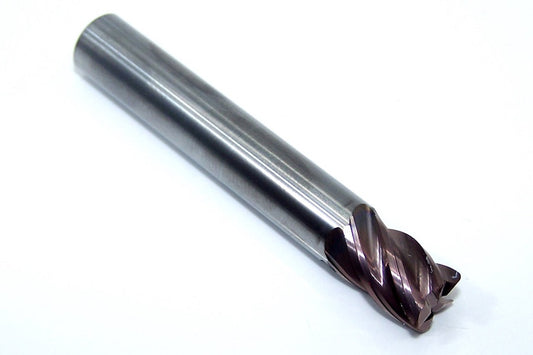 37020 Kyocera SGS 3/8" Carbide 5 Flute End Mill .030" Radius .375" Diameter 0.500" Flute 2.50" Length .375" Shank  Z-Carb-HPR