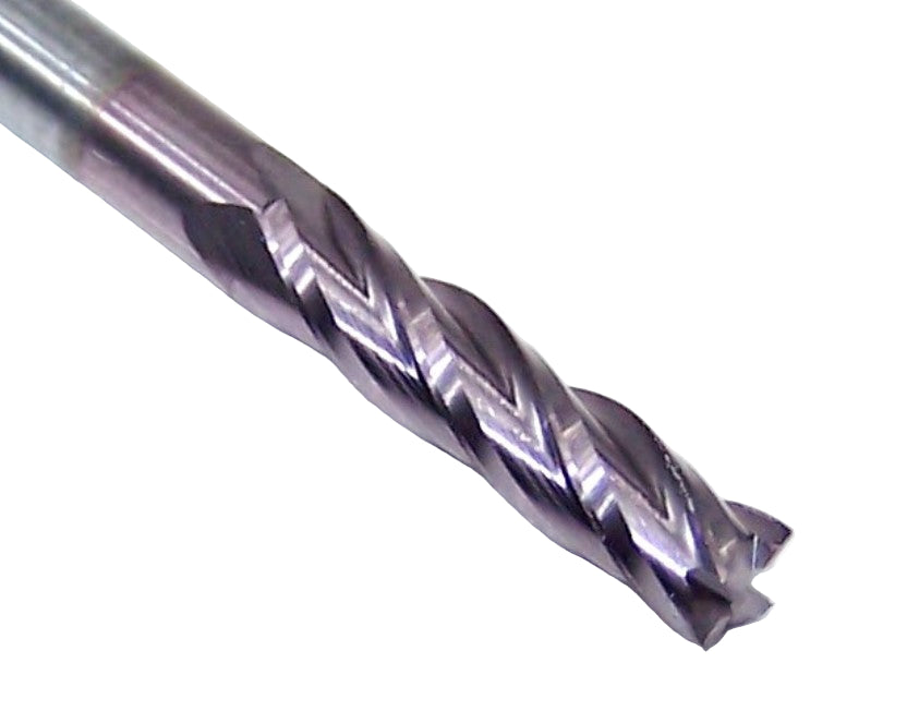 39015 Kyocera SGS 1/8" Carbide End Mill 4 Flute SQ TiCN Coated .1250" DIA .500" Flute 1.50 Length .125" Shank