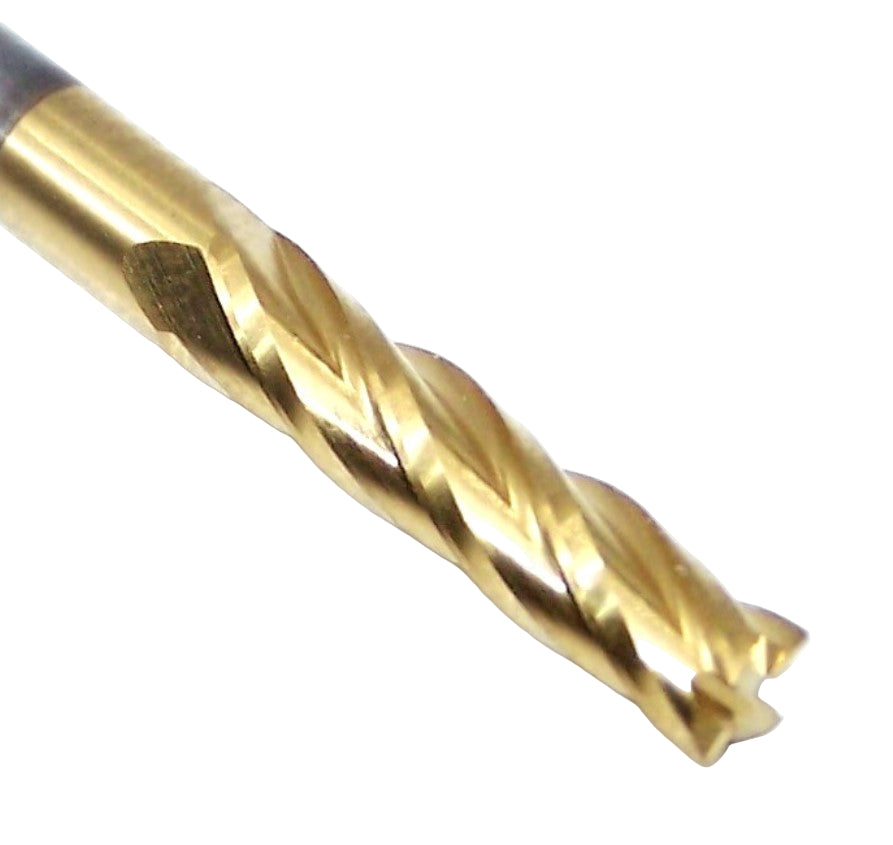 39115 Kyocera SGS 1/8" Carbide End Mill 4 Flute SQ TiN Coated .1250" DIA .500" Flute 1.50 Length .125" Shank
