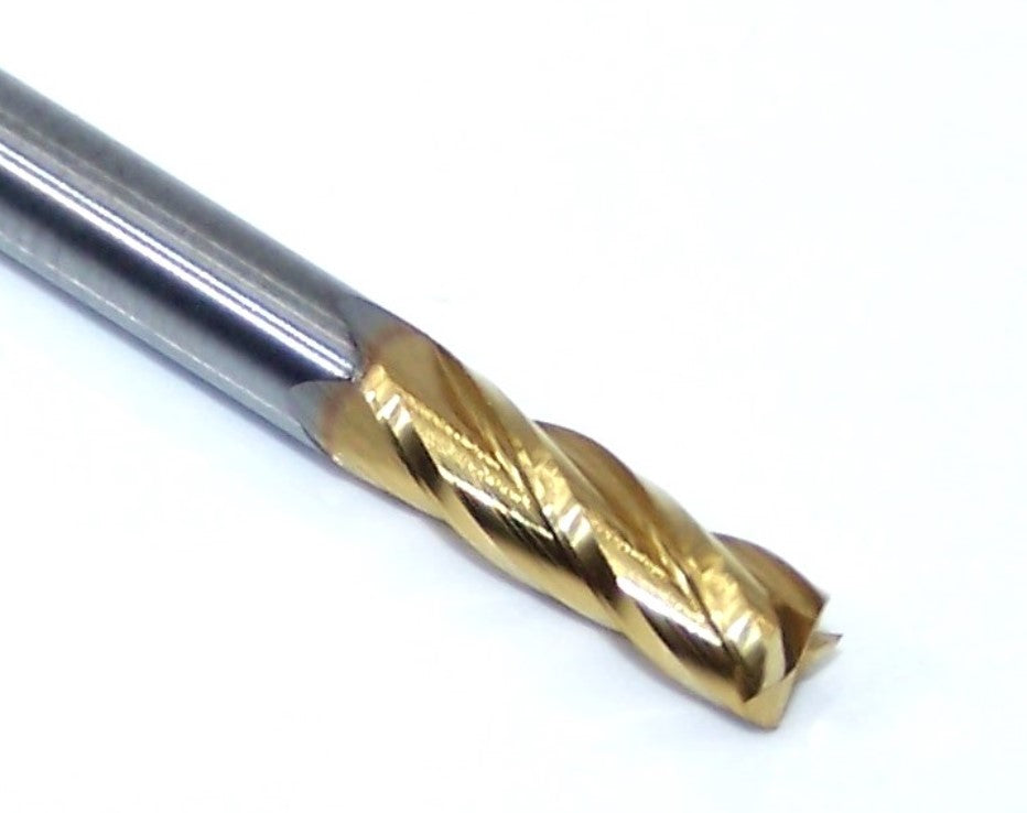 39177 Kyocera SGS 1/8" Carbide End Mill 4 Flute SQ TIN .1250" DIA .375" Flute 1.50 Length .125" Shank