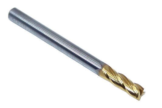 39177 Kyocera SGS 1/8" Carbide End Mill 4 Flute SQ TIN .1250" DIA .375" Flute 1.50 Length .125" Shank
