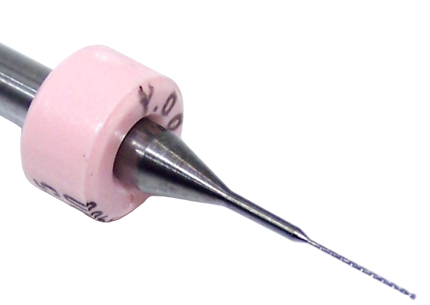 400.0098.220 Kyocera 0.25mm Carbide 2 Flute Drill PCB Type .0098" Diameter .220" Flute 1.50" Length .125" Shank