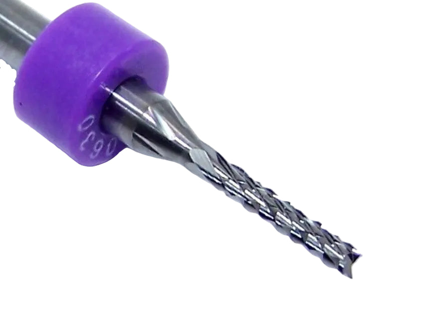 4100.0630.315 Kyocera 1.60mm Carbide Diamond-Cut Router Burr Fishtail .0630" Diameter .315" Flute 1.50" Length .125" Shank