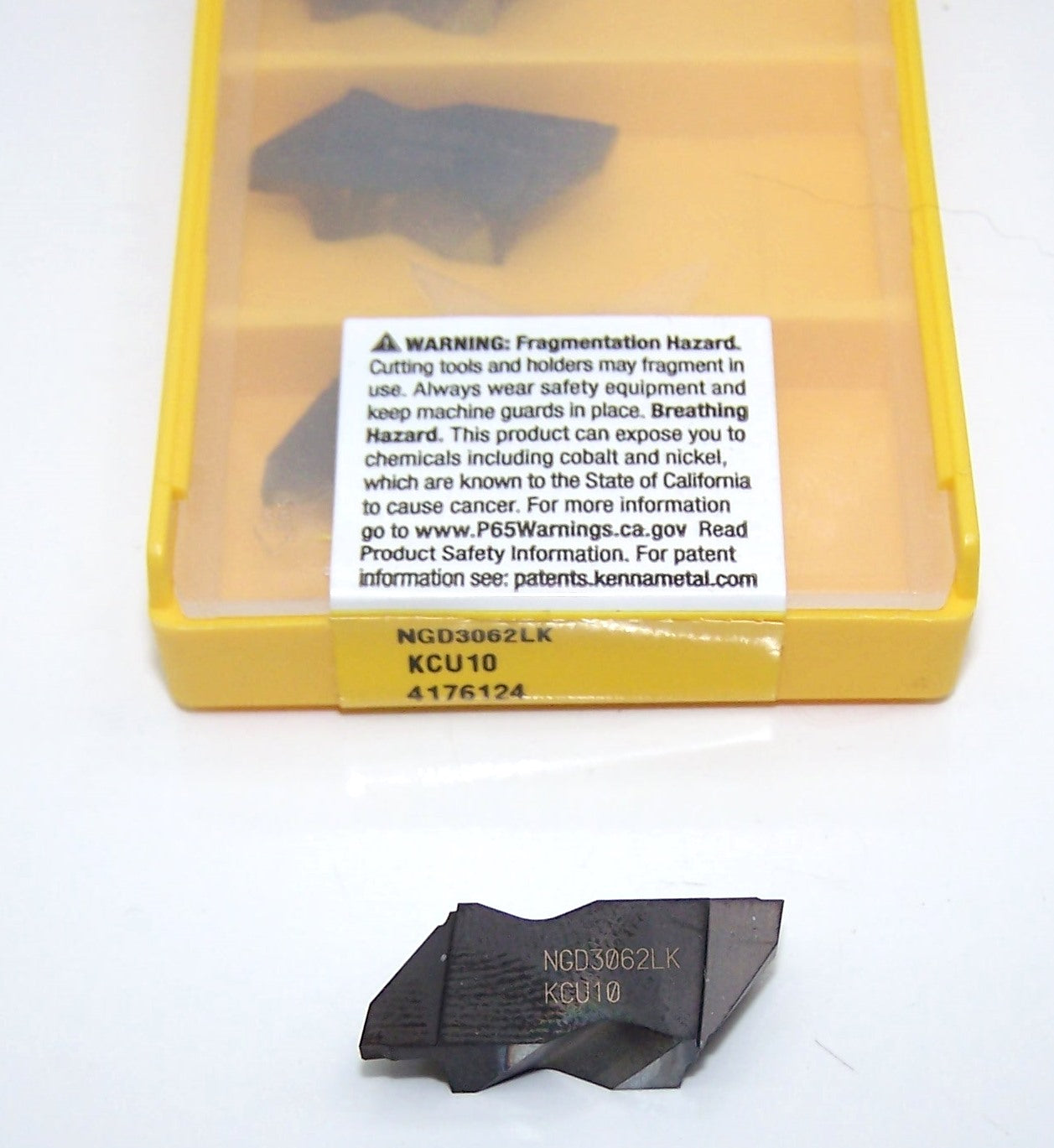 NGD3062LK KCU10 Kennametal Top Notch Grooving Insert Long Reach .062" Width Size 3 - 4176124 - Pack of 5