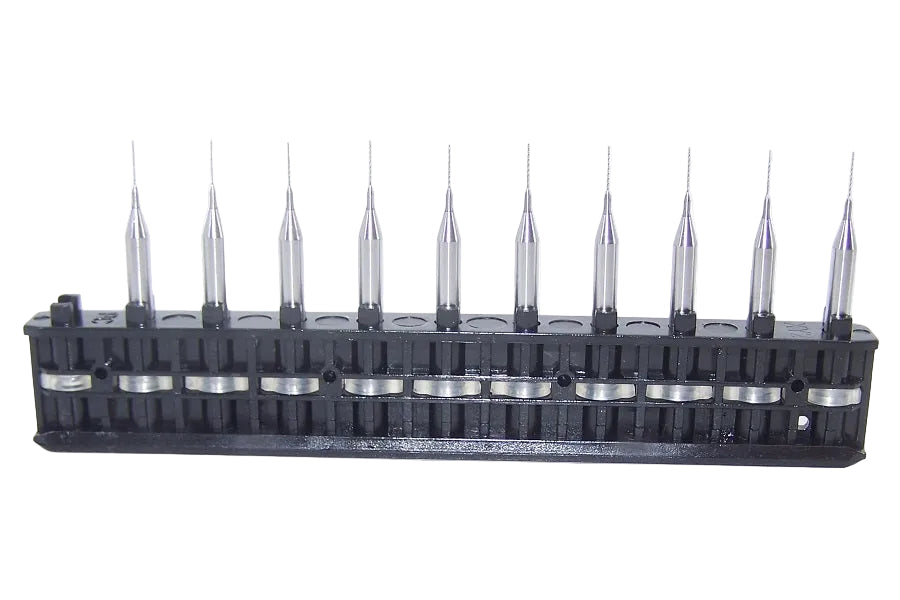430-0098.217EC Kyocera 0.25.mm Carbide 2 Flute Drill PCB Undercut Hybrid .0098" Diameter .217" Flute 1.50" Length .125" Shank (pack of 10)