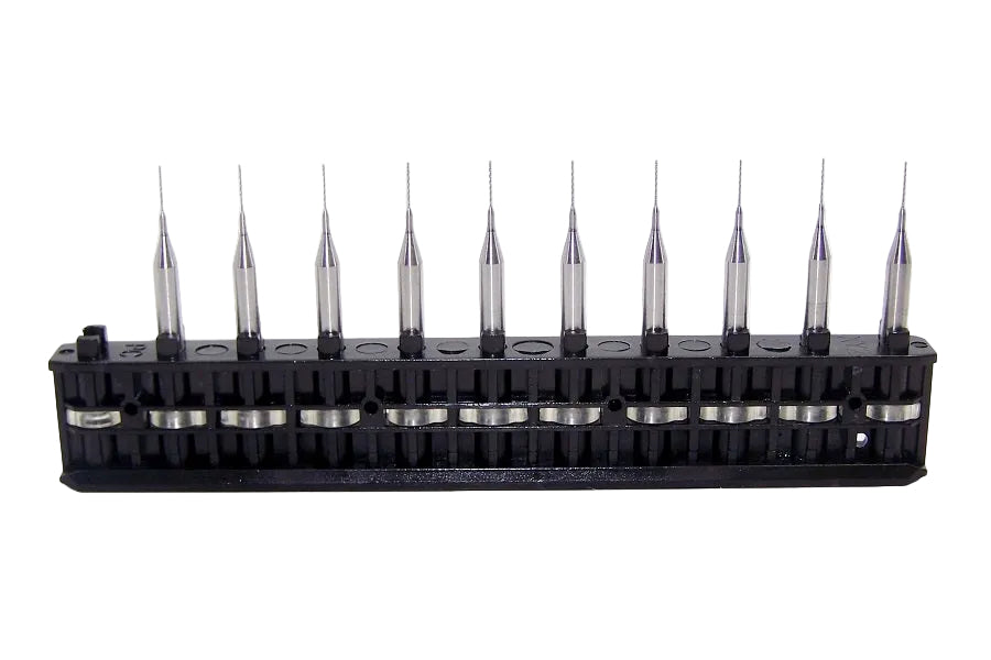 430-0118.217EC Kyocera 0.30.mm Carbide 2 Flute Drill PCB Undercut Hybrid .0118" Diameter .217" Flute 1.50" Length .125" Shank (pack of 10)
