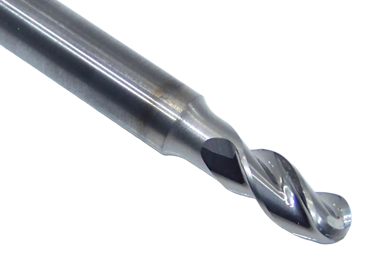44923 Kyocera SGS 5.00mm Carbide 3 Flute End Mill Ball End TiB2 Coated .1969" Diameter 0.394" Flute  2.48" Length .236" Shank S-Carb