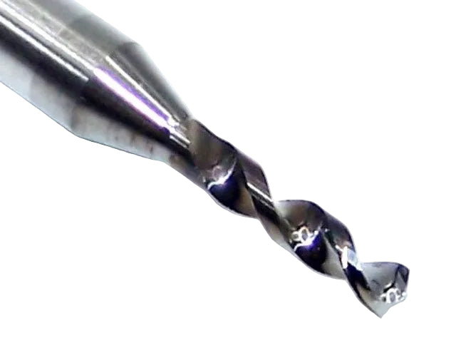 460-0610.315 Kyocera 1.55mm Carbide 2 Flute Drill PCB Type Undercut 0.0610" Diameter 0.315" Flute 1.50" Length 0.125" Shank 130° Point no ring