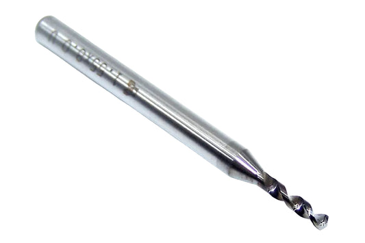 460-0610.315 Kyocera 1.55mm Carbide 2 Flute Drill PCB Type Undercut 0.0610" Diameter 0.315" Flute 1.50" Length 0.125" Shank 130° Point no ring
