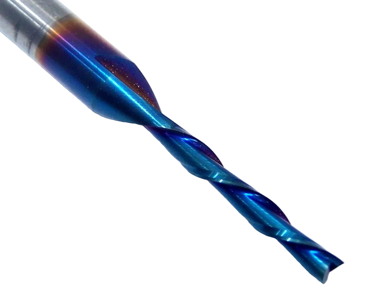 46225-K Amana Tool 1/8" Carbide 2 Flute Down-Cut Router Spectra Coated .1250" Diameter .8125" Flute 2.50" Length .250" Shank