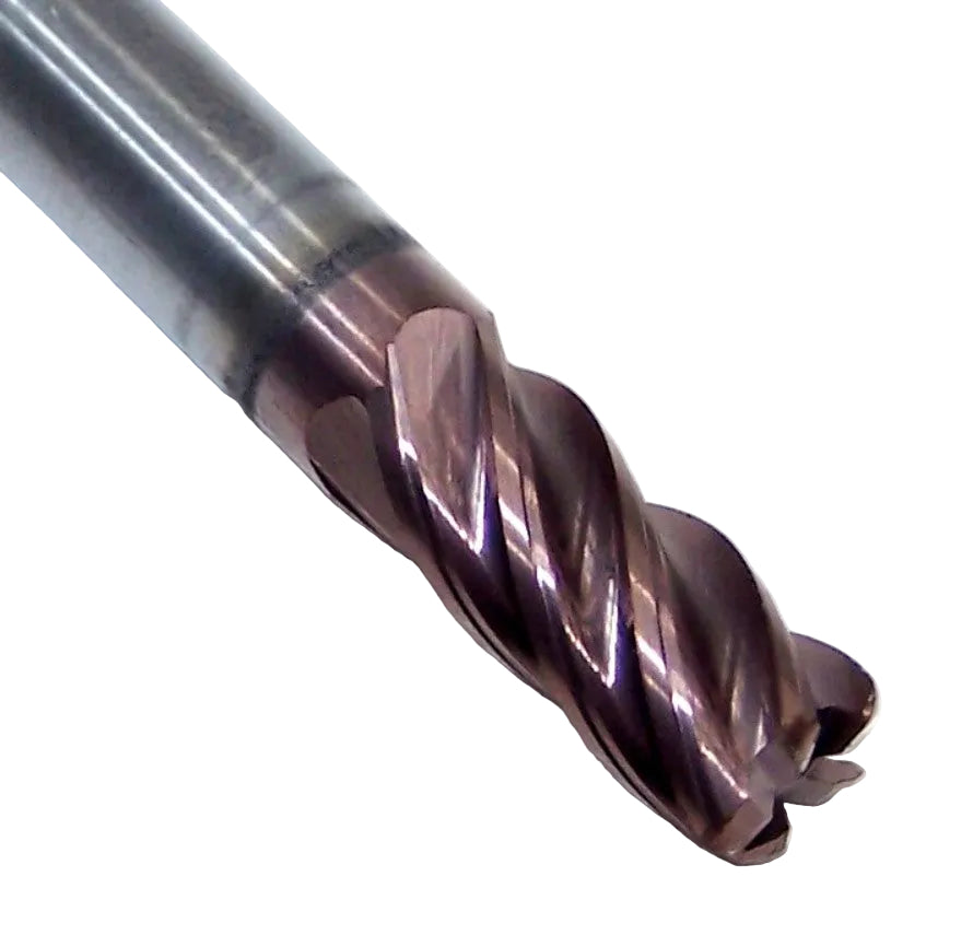 47003 Kyocera SGS 6.00mm Carbide 5 Flute End Mill .039 Radius .2362" Diameter 0.512" Flute 2.24" Length .236" Shank  Z-Carb HPR