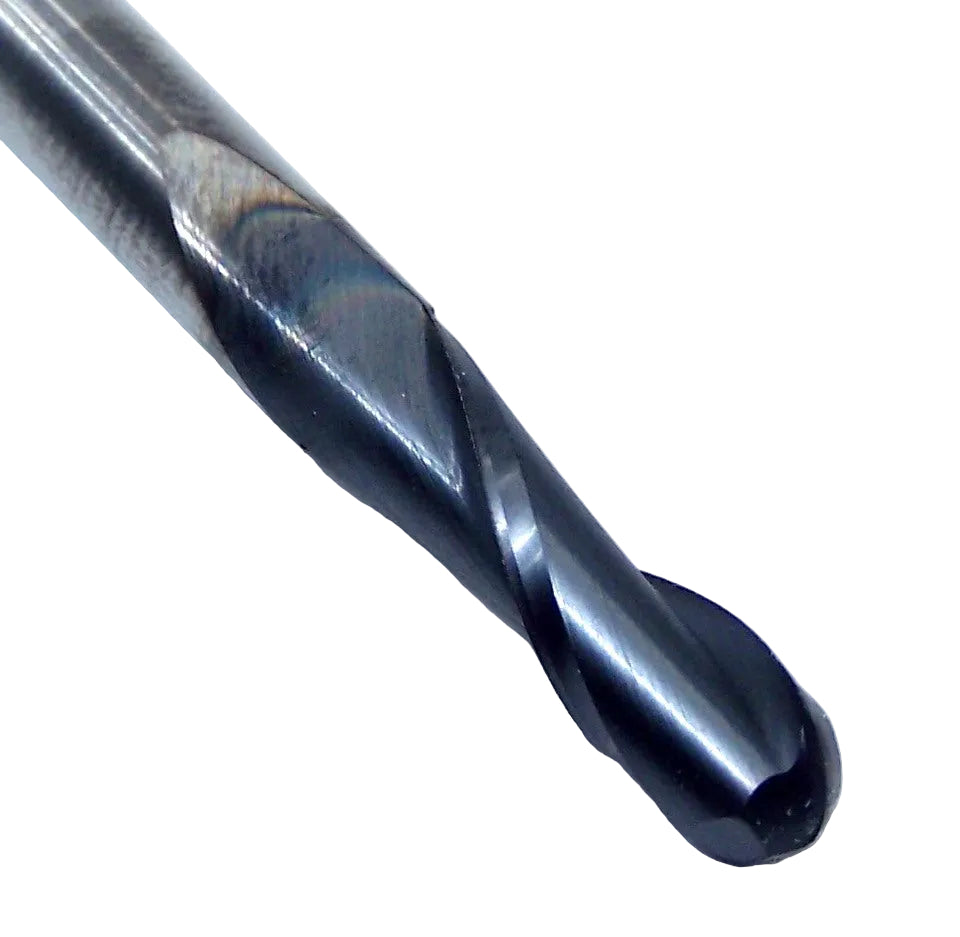 48744 Kyocera SGS 6.00mm Carbide 2 Flute End Mill Ball End AlTiN Coated .236" Diameter 0.748" Flute  1.97" Length .236" Shank