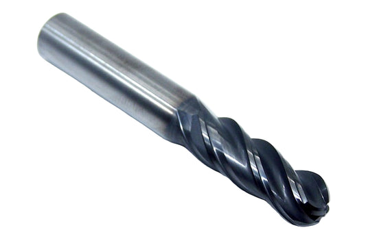 50257 Garr 3/8" Carbide 4 Flute End Mill Ball End AlCrN Coated .375" Diameter 1.00" Flute  2.50" Length .375" Shank