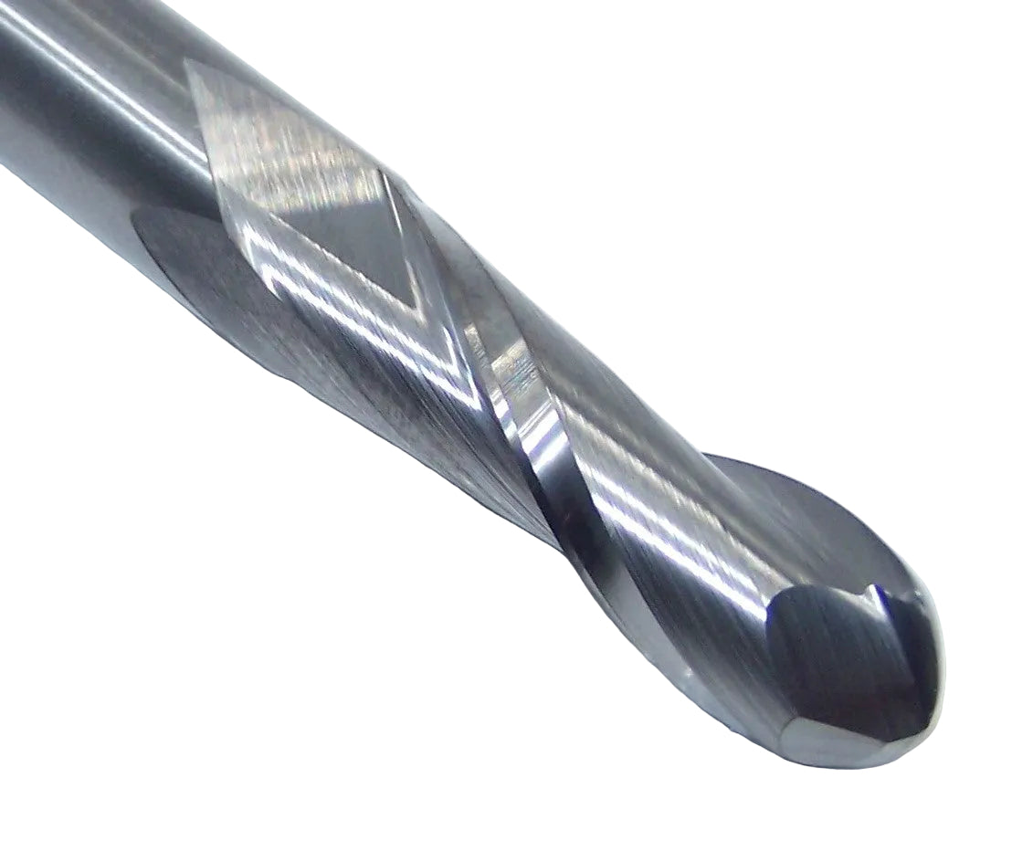 50584 YG1 3/8" Carbide 2 Flute End Mill Ball End .375" Diameter 1.125" Flute  3.00" Length .375" Shank