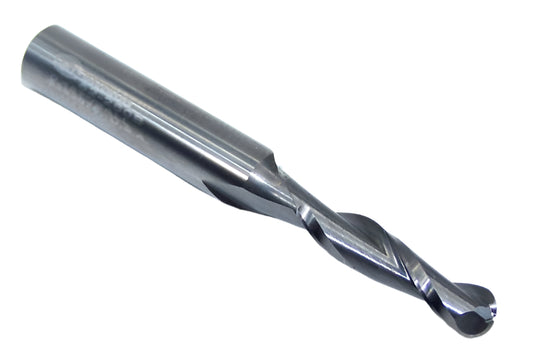 52-260B Onsrud 3/16" Carbide 2 Flute Router End Mill Ball End .1875" Diameter .750" Flute 2.00" Length .250" Shank