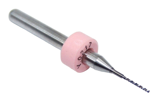 560.0217.250 Kyocera 0.55mm Carbide 2 Flute Drill PCB Type .0217" Diameter .250" Flute 1.50" Length .125" Shank