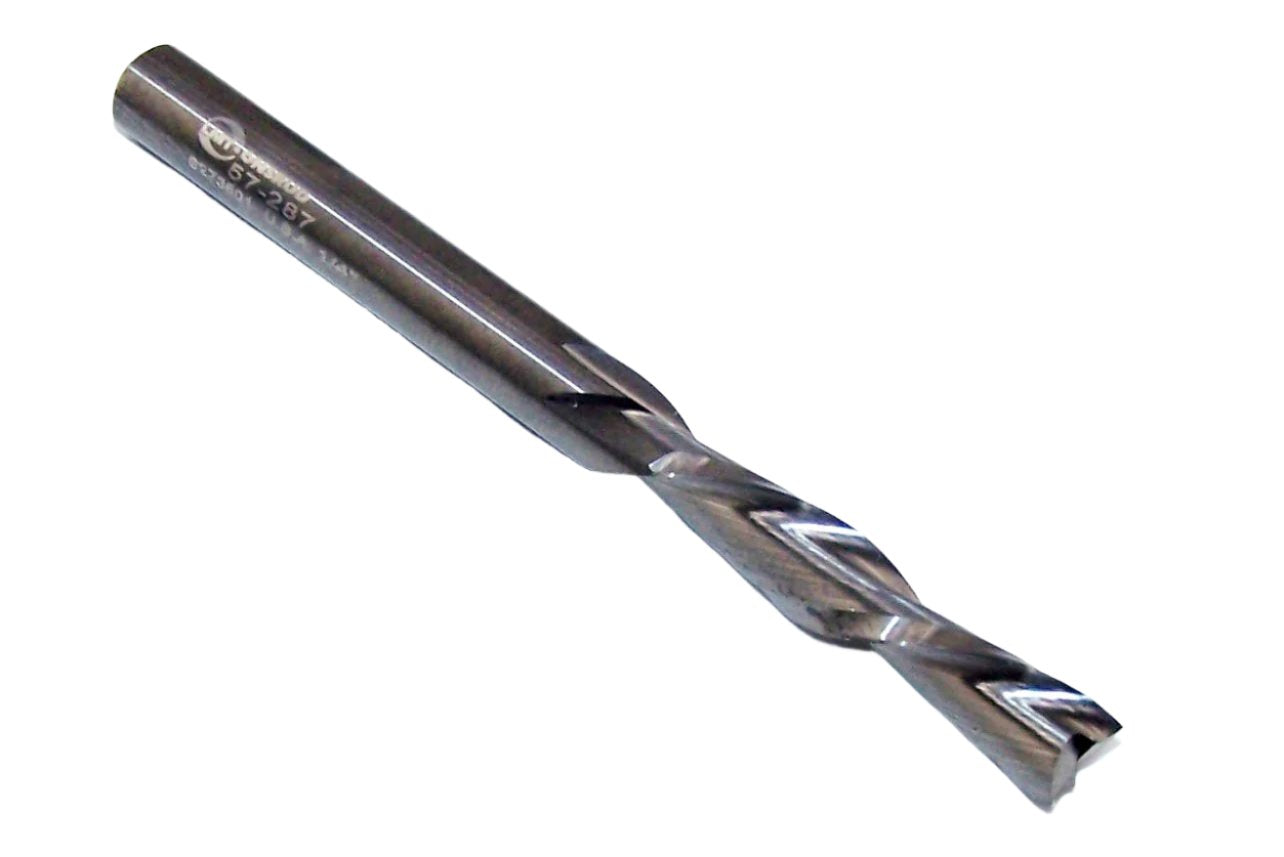 57-287 Onsrud 1/4" Carbide Down Cut Router 2 Flute .250" Diameter 1.1250" Flute 3.00" Length .250" Shank