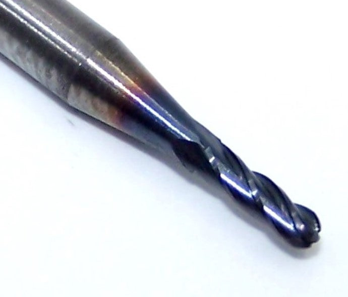 4BN0062IR019A KC633M Kennametal 1/16" Carbide 4 Flute End Mill Ball End .0625" Diameter .1875" Flute 1.50" Length .125" Shank 5824501
