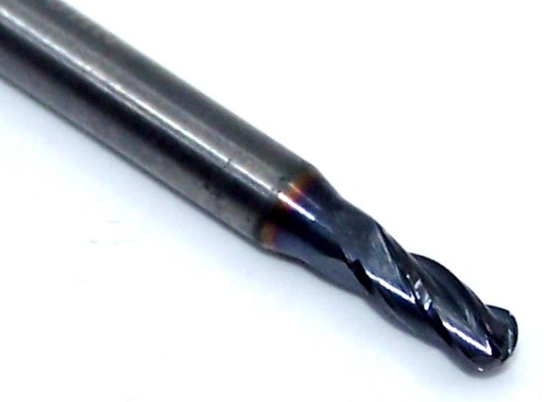 4BN0094IR019A KC633M Kennametal 3/32" Carbide 4 Flute End Mill Ball End .0938" Diameter .1875" Flute 1.50" Length .125" Shank 5824503
