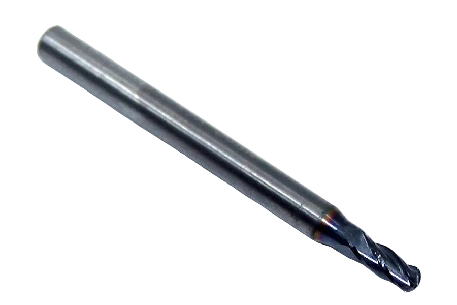 4BN0094IR019A KC633M Kennametal 3/32" Carbide 4 Flute End Mill Ball End .0938" Diameter .1875" Flute 1.50" Length .125" Shank 5824503