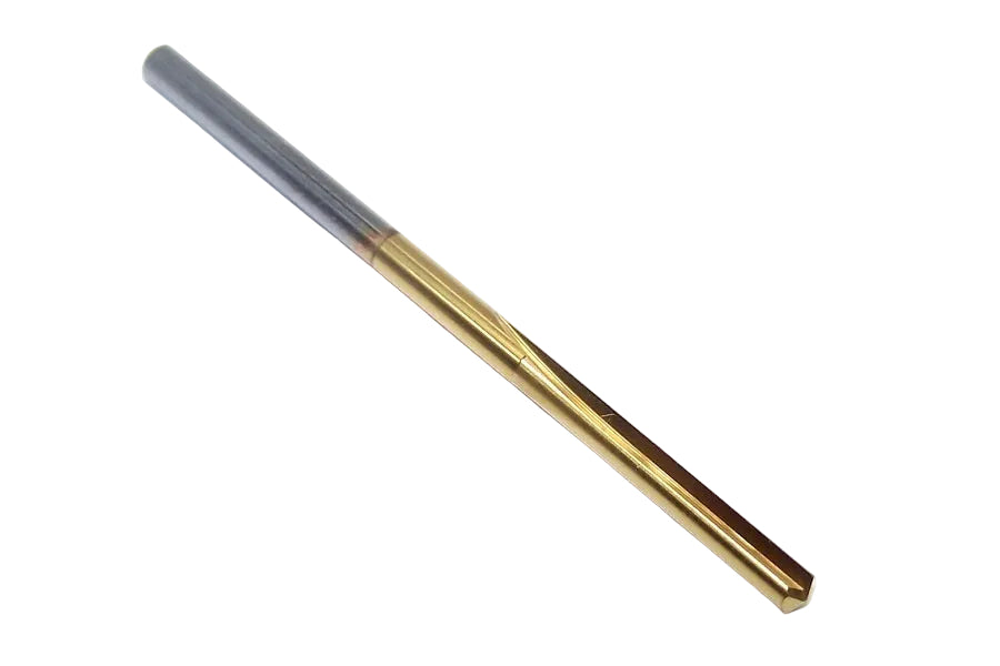 58313 Kyocera #41 Carbide 2 Flute Straight Flute Drill .0960" Diameter .8125" Flute 1.8125" Length .096" Shank 140° Point Tin Coated