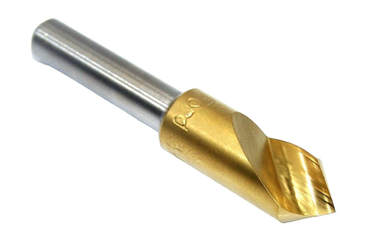 61T037502 MAFord 82° Countersink HSS Uniflute TiN .375" Diameter 2.00" Length .250" Shank (61082)