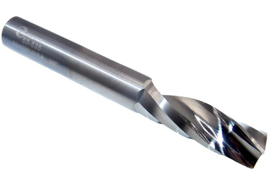 63-535 Onsrud 3/8" Carbide 1 Flute Router for Acrylic .375" Diameter 1.125" Flute 3.00" Length .375" Shank