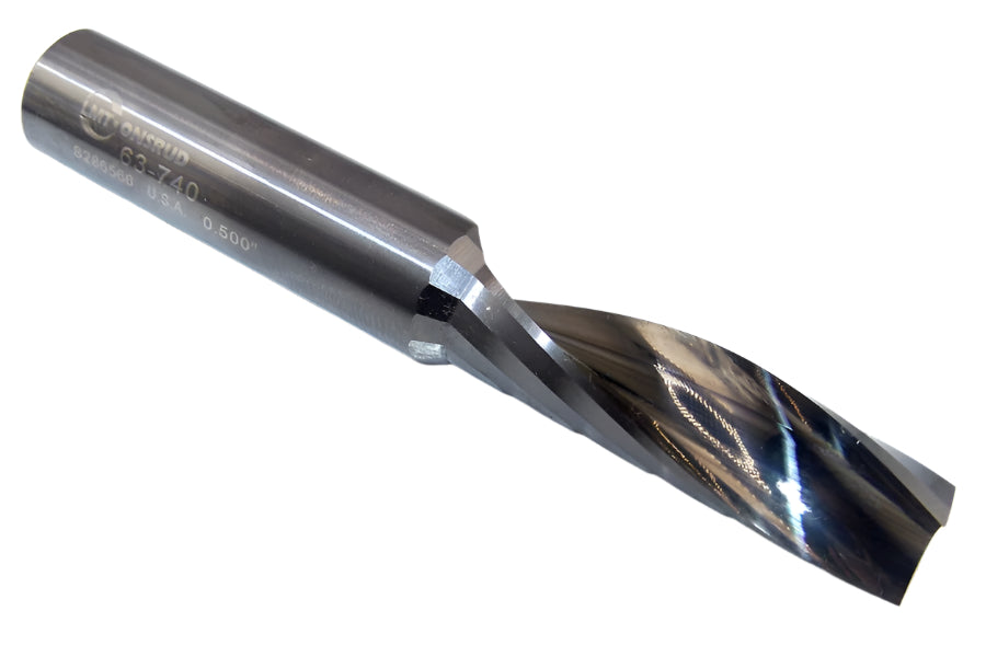 63-740 Onsrud 1/2" Carbide "O" Flute Upcut Router 1 Flute .500" Diameter 1.6250" Flute 3.50" Length .500" Shank