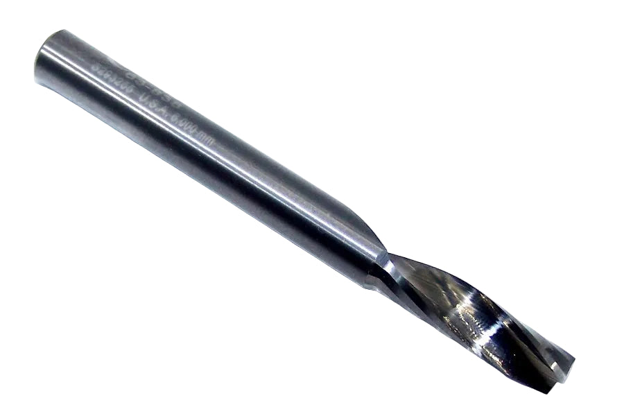 63-838 Onsrud 6.00mm Carbide 1 Flute Up Cut Router .236" Diameter .787" Flute 2.52" Length .236" Shank
