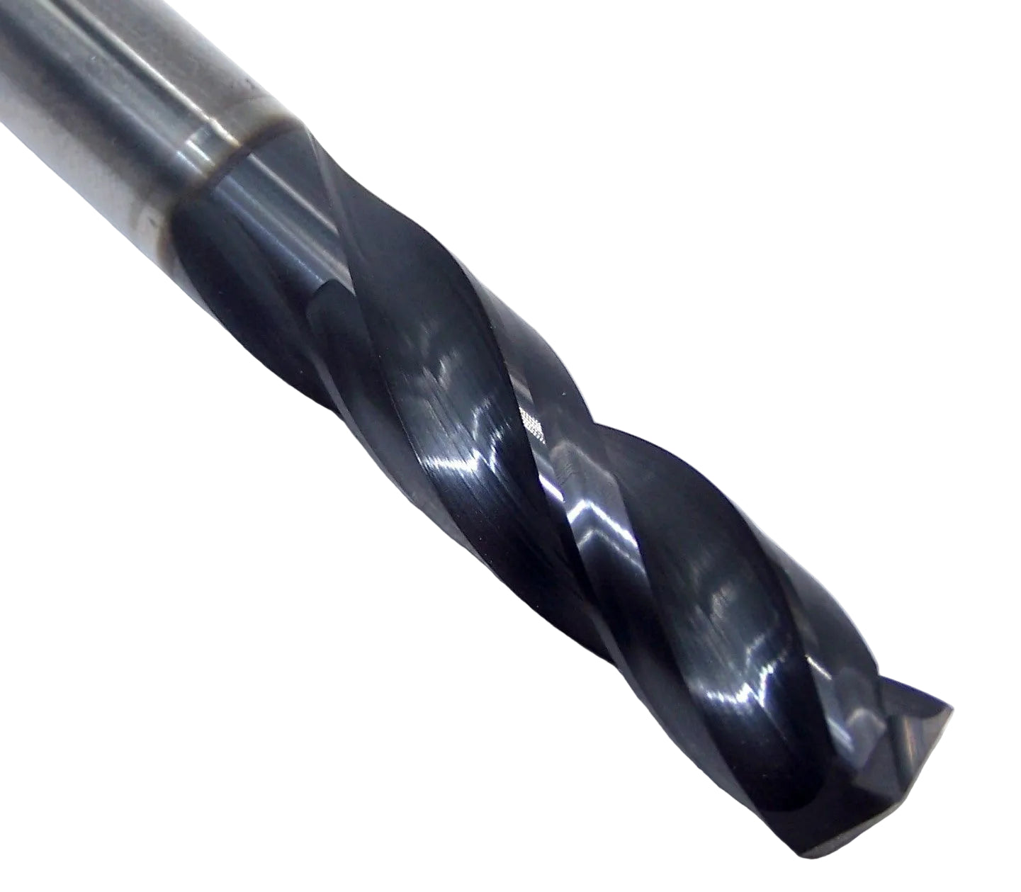 69035 Kyocera SGS 10.00 Carbide 3 Flute Drill AlTiN .3937" Diameter 1.693" Flute 3.50" Length .3937 Shank 150° Point
