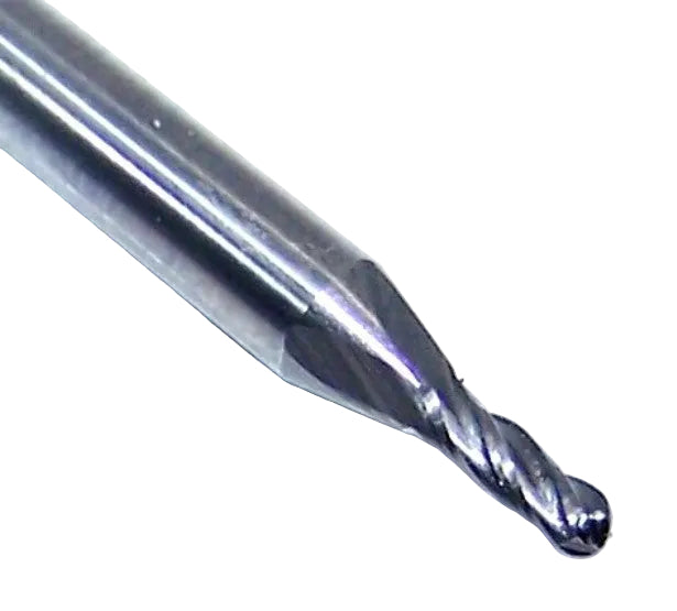 70315 Gorilla Mill 1/16" Carbide 4 Flute End Mill Ball End .1250" Diameter .1875" Flute 1.50" Length .125" Shank PRIMATE