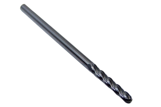70699 Gorilla Mill 1/8" Carbide 4 Flute End Mill Ball End Extended Length .1250" Diameter .750" Flute 2.50" Length .125" Shank