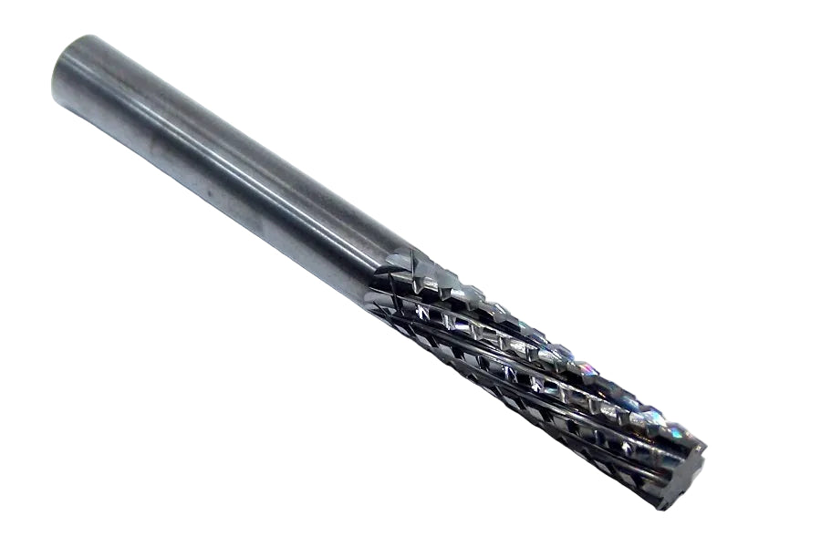 73070 Kyocera SGS 1/4" Carbide CFPR 8 Flute Router Left Cut Square End Bright 0.250" Diameter 1.00" Flute 2.50" Length 0.250" Shank