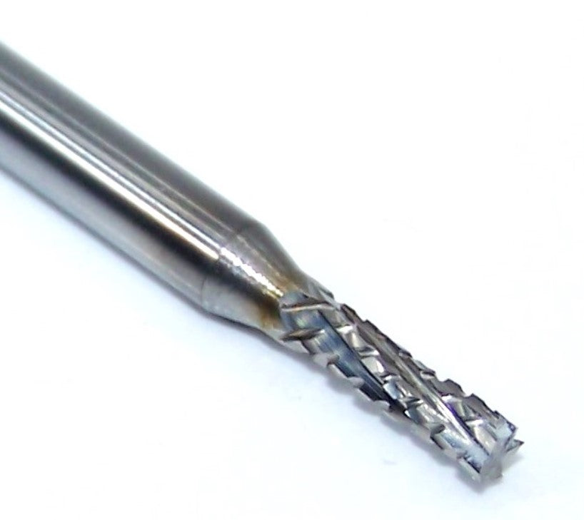 83100 Kyocera SGS 2.00mm Carbide CFRP Router Square End TiB2 Coated 0.0787" Diameter .2362" Flute 1.50" Length 0.1181" Shank