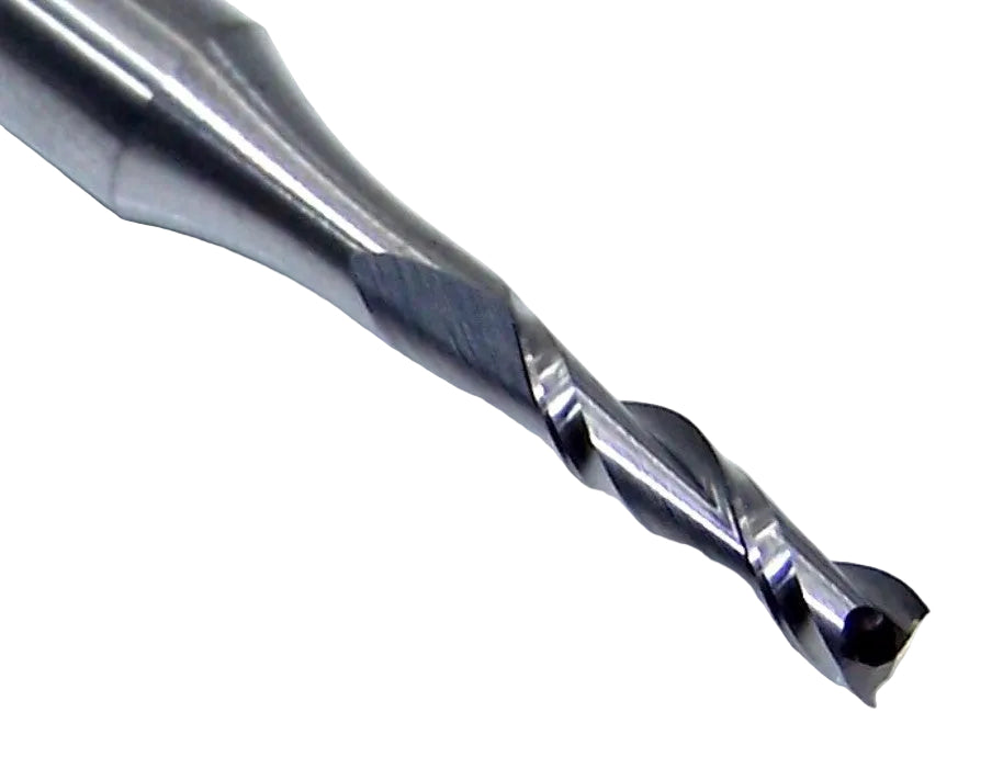 90001 Kyocera SGS 1/8" Carbide 2 Flute Up Cut Wood Router End Mill .125" Diameter 0..500" Flute 2.00" Length .250" Shank 21S