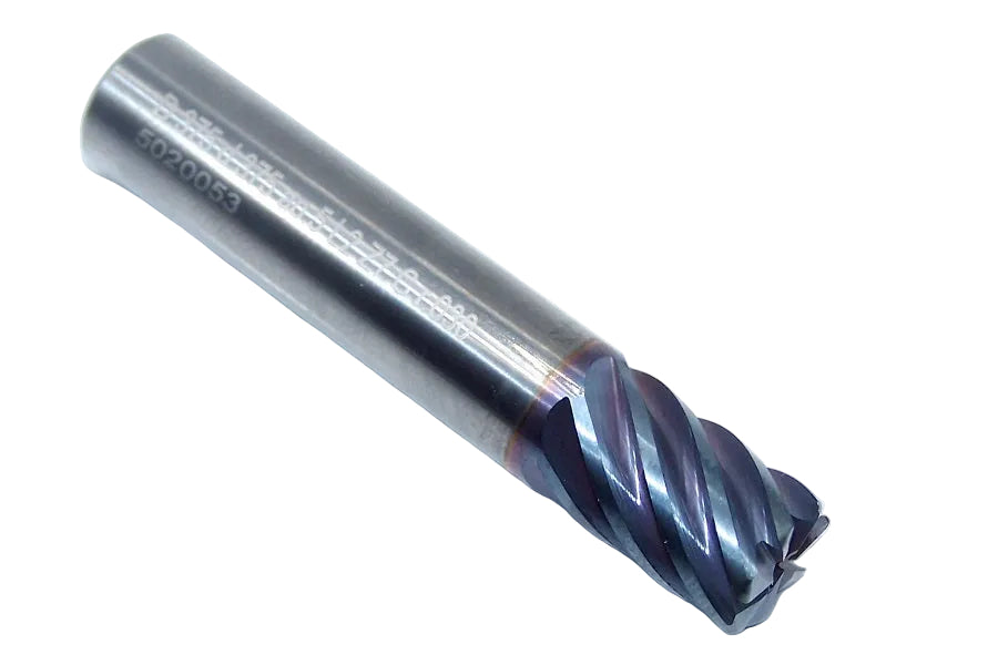 RE1-.375.500.500Z7030C2 Ingersoll 3/8" Carbide 7 Flute End Mill .030" Radius AlTiN Coated .375" Diameter .500" Flute 2.50" Length .250" Shank RhinoRound (9590318)