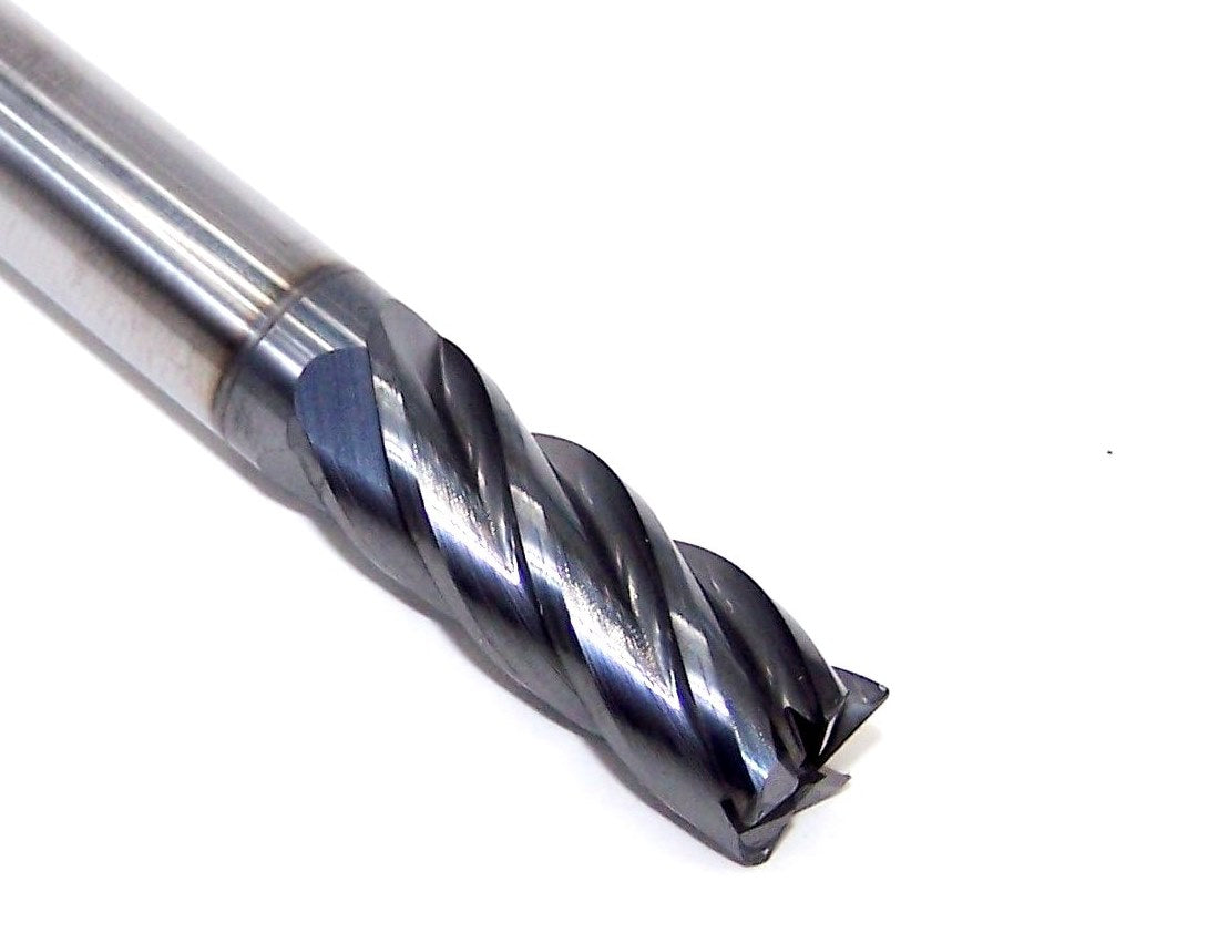 AP5M-3937.984A1 Kyocera 10mm Carbide 5 Flute End Mill .016" Radius AlCrN Coat .3937" Diameter 1.00" Flute 2.87" Length .394" Shank