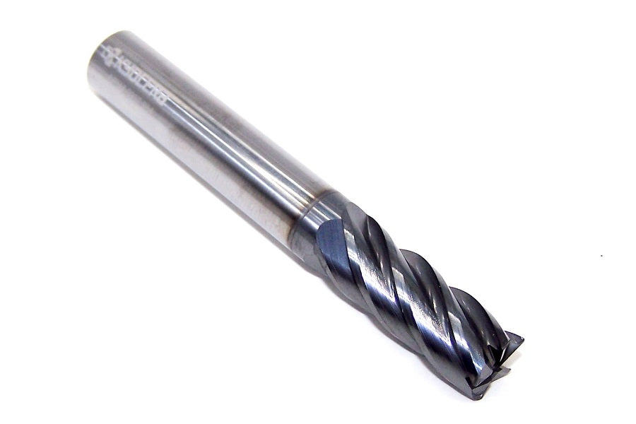 AP5M-3937.984A1 Kyocera 10mm Carbide 5 Flute End Mill .016" Radius AlCrN Coat .3937" Diameter 1.00" Flute 2.87" Length .394" Shank