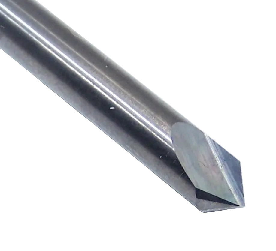 AS21290 Destiny Tool 90° Carbide Chamfer 2 Flute  .060" Tip .1875" Diameter 2.00" Length .1875" Shank