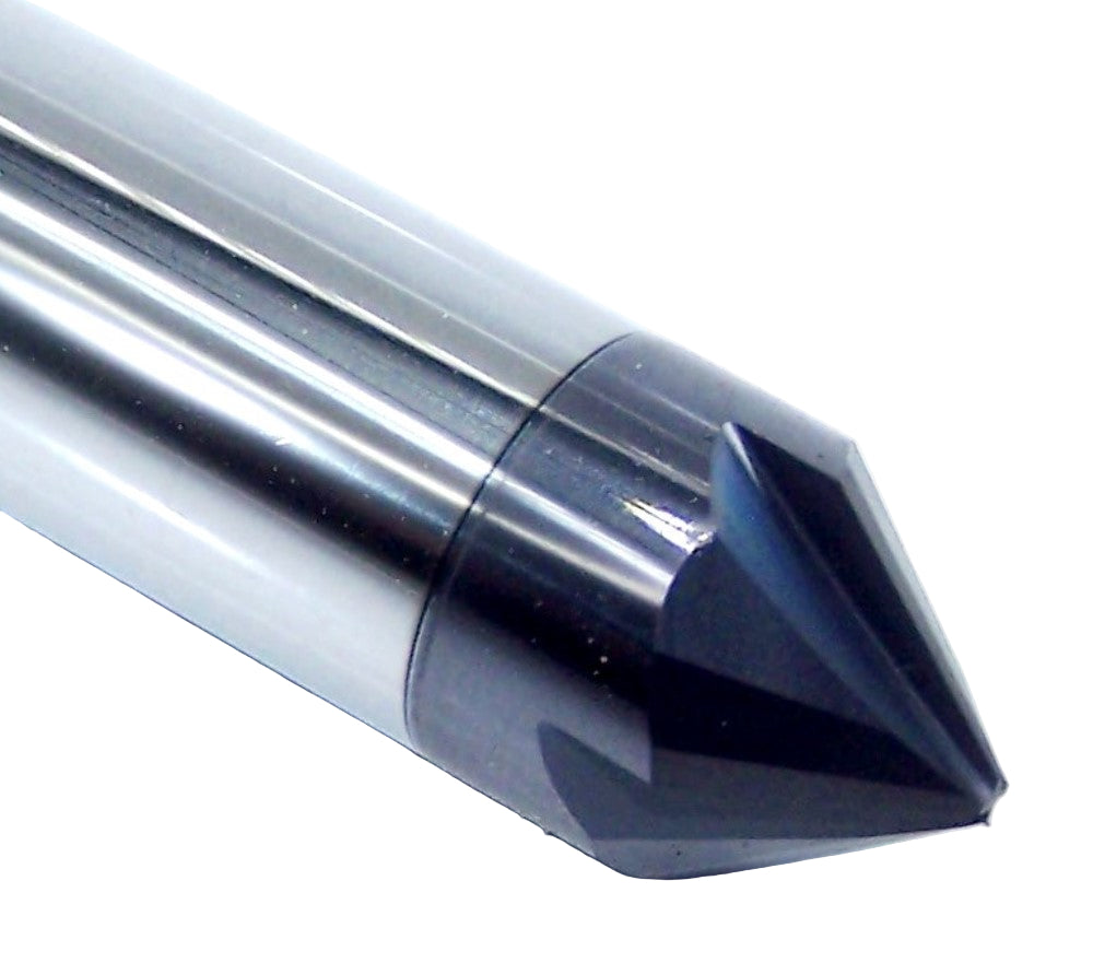 AS43282X Destiny Tool 82° Carbide Carbide Chamfer 4 Flute TiAlN Coated .060" Tip .500" Diameter 3.00" Length .500" Shank