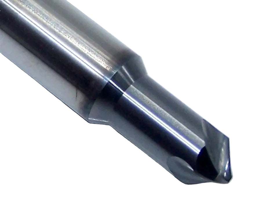 CMM-3150O090 Kyocera 8.00mm Carbide 90° Chamfer Mill AlTiN Coated 0.3150" Diameter 0.1575" Flute 2.32" Length 0.3150" Shank