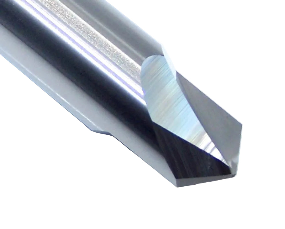 CMM-4724.120 Kyocera Microtools 120° 12mm Carbide Chamfer Mill Bright 0.4724" Diameter 0.134" Flute 2.76" Length 0.4724" Shank