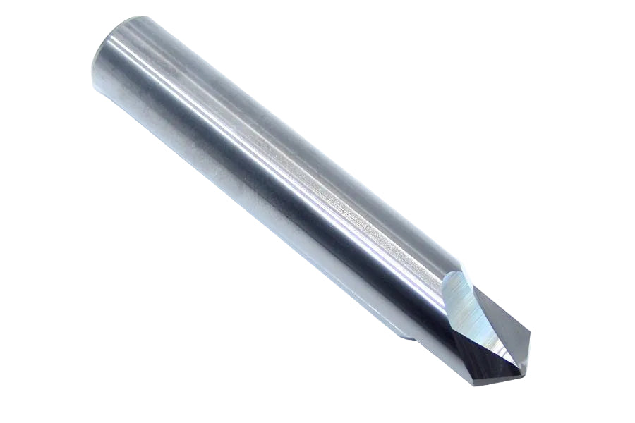 CMM-4724.120 Kyocera Microtools 120° 12mm Carbide Chamfer Mill Bright 0.4724" Diameter 0.134" Flute 2.76" Length 0.4724" Shank
