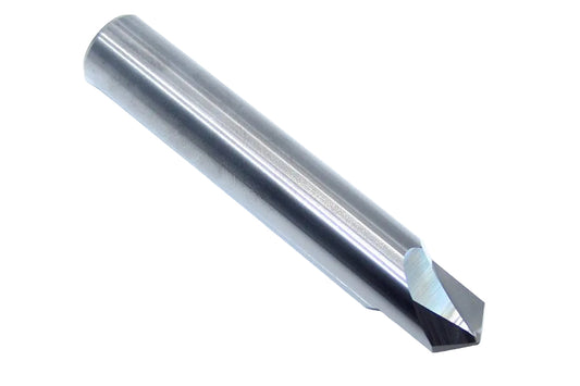 CMM-4724.120 Kyocera Microtools 120° 12mm Carbide Chamfer Mill Bright 0.4724" Diameter 0.134" Flute 2.76" Length 0.4724" Shank