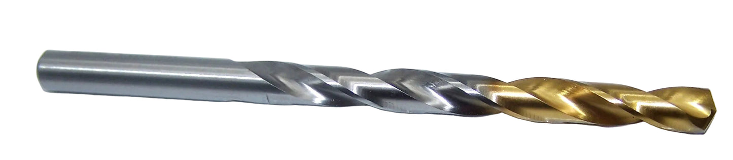 YG-1 D2GP185017 Gold-P HSS-Co8 Cobalt Jobber Drill Bit, 17/64" Diameter, 135° Split Point, TiN Coated