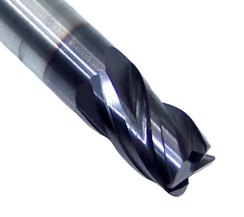 DVH41606RC Destiny Tool 1/4" Carbide 4 Flute End Mill .2500" Diameter .375" Flute 2.00" Length .020" Radius