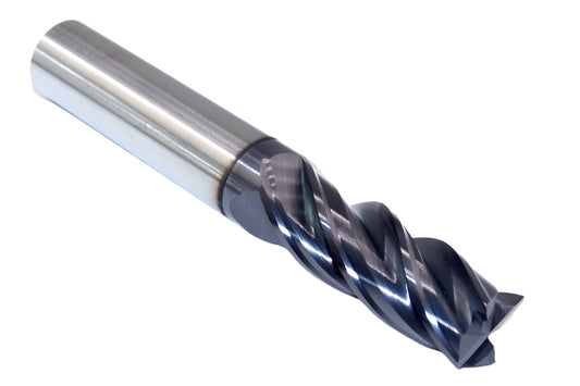 DVH42416C Destiny Tool 3/8" Carbide 4 Flute End Mill Square TiAlN .3750" Diameter 1.00" Flute 2.50" Length .375" Shank