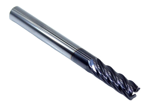 DVH51612RC Destiny Tool 1/4" Carbide 5 Flute End Mill .020" Radius TiAlN .250" Diameter .750" Flute 2.50" Length .250" Shank