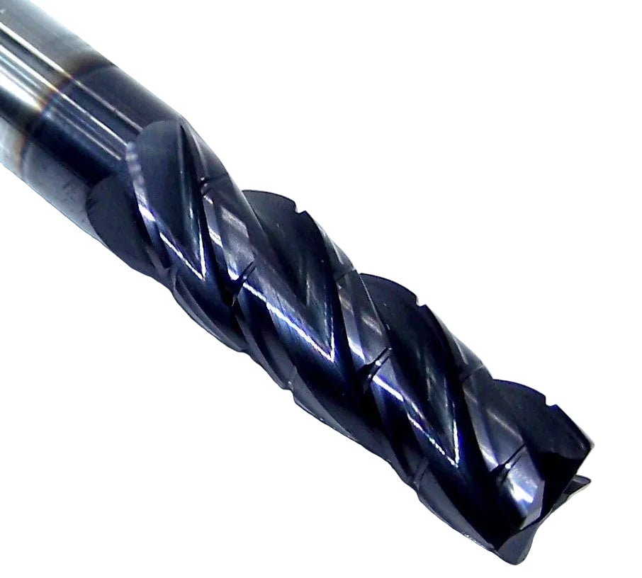 DVHR42420RC Destiny Tool 3/8" Carbide 4 Flute End Mill Rougher .020" Radius TiAlN .3750" Diameter 1.25" Flute 3.00" Length .375" Shank