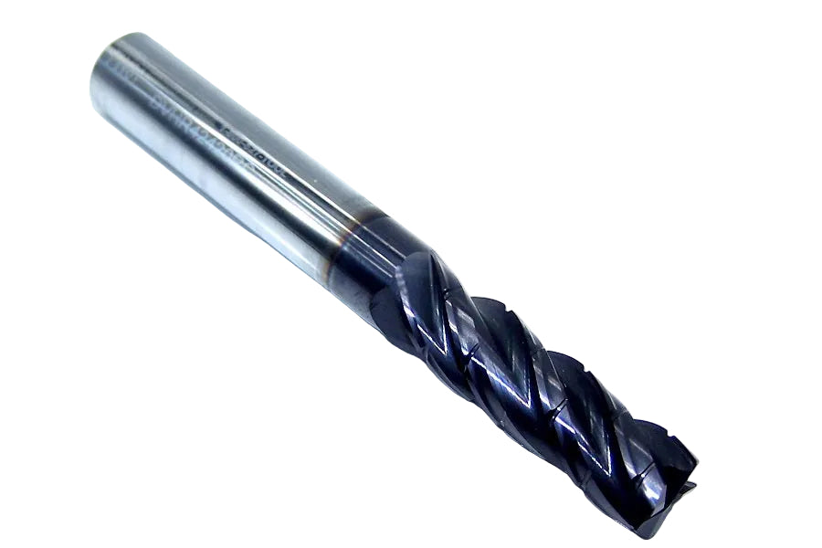 DVHR42420RC Destiny Tool 3/8" Carbide 4 Flute End Mill Rougher .020" Radius TiAlN .3750" Diameter 1.25" Flute 3.00" Length .375" Shank